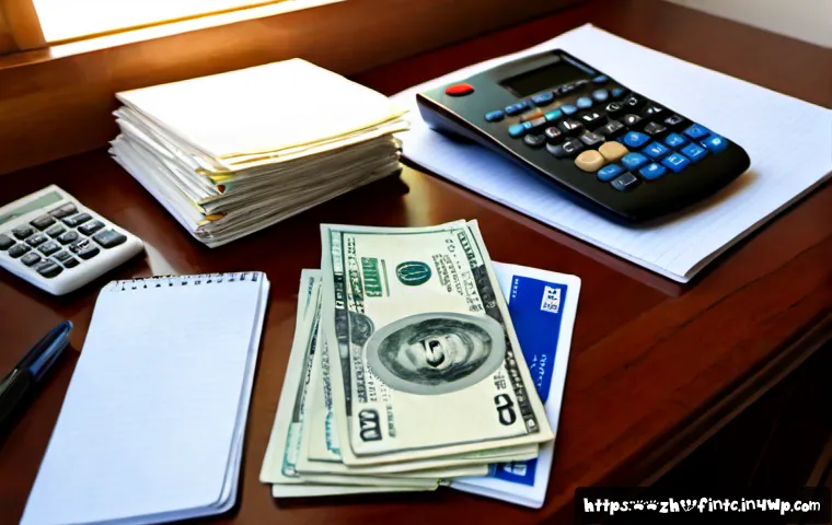 경제적 자유 달성을 위한 단계 - Photorealistic bright home office scene illustrating the first stage of financial independence: a fo...